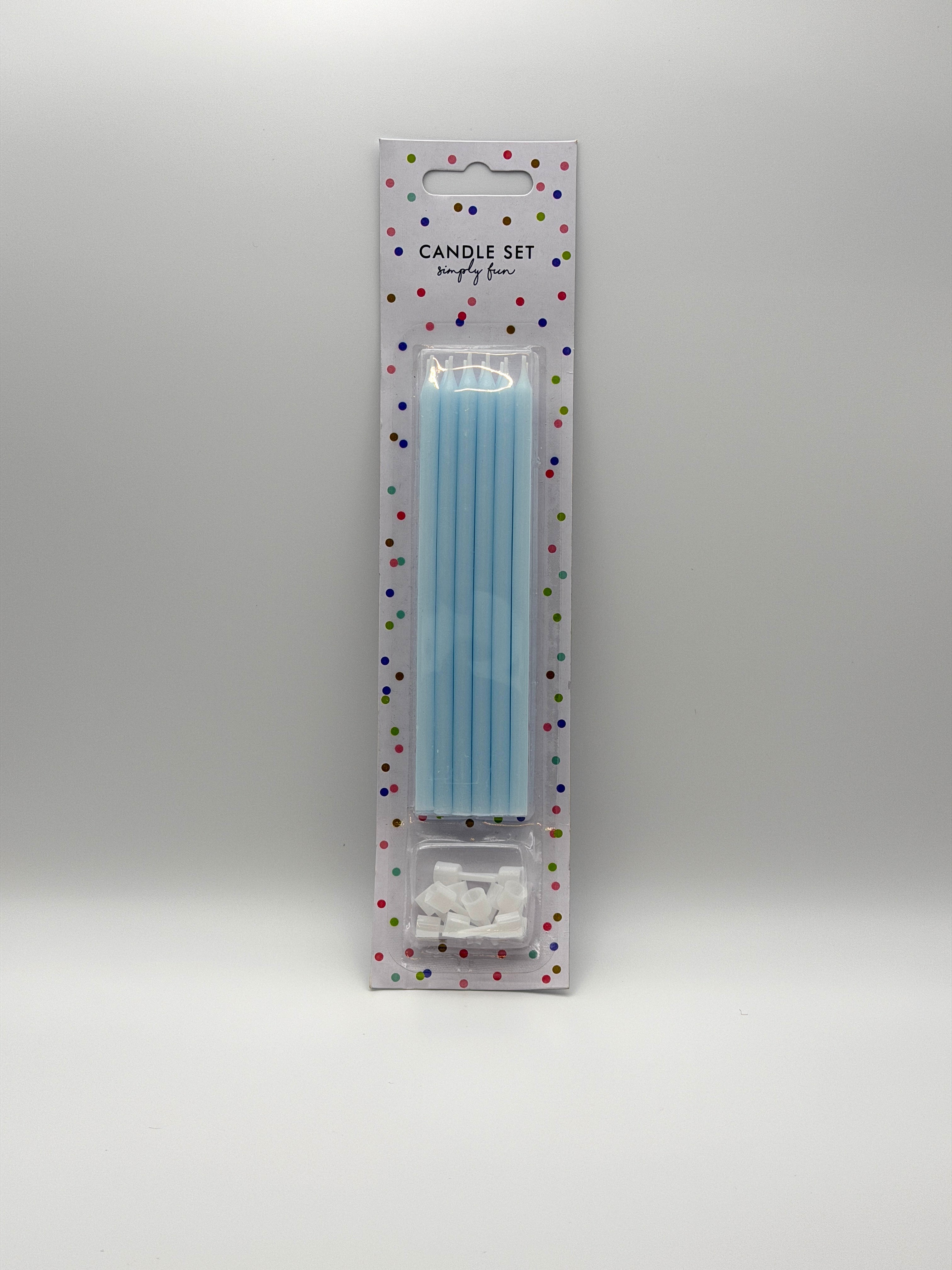 baby blue candle set