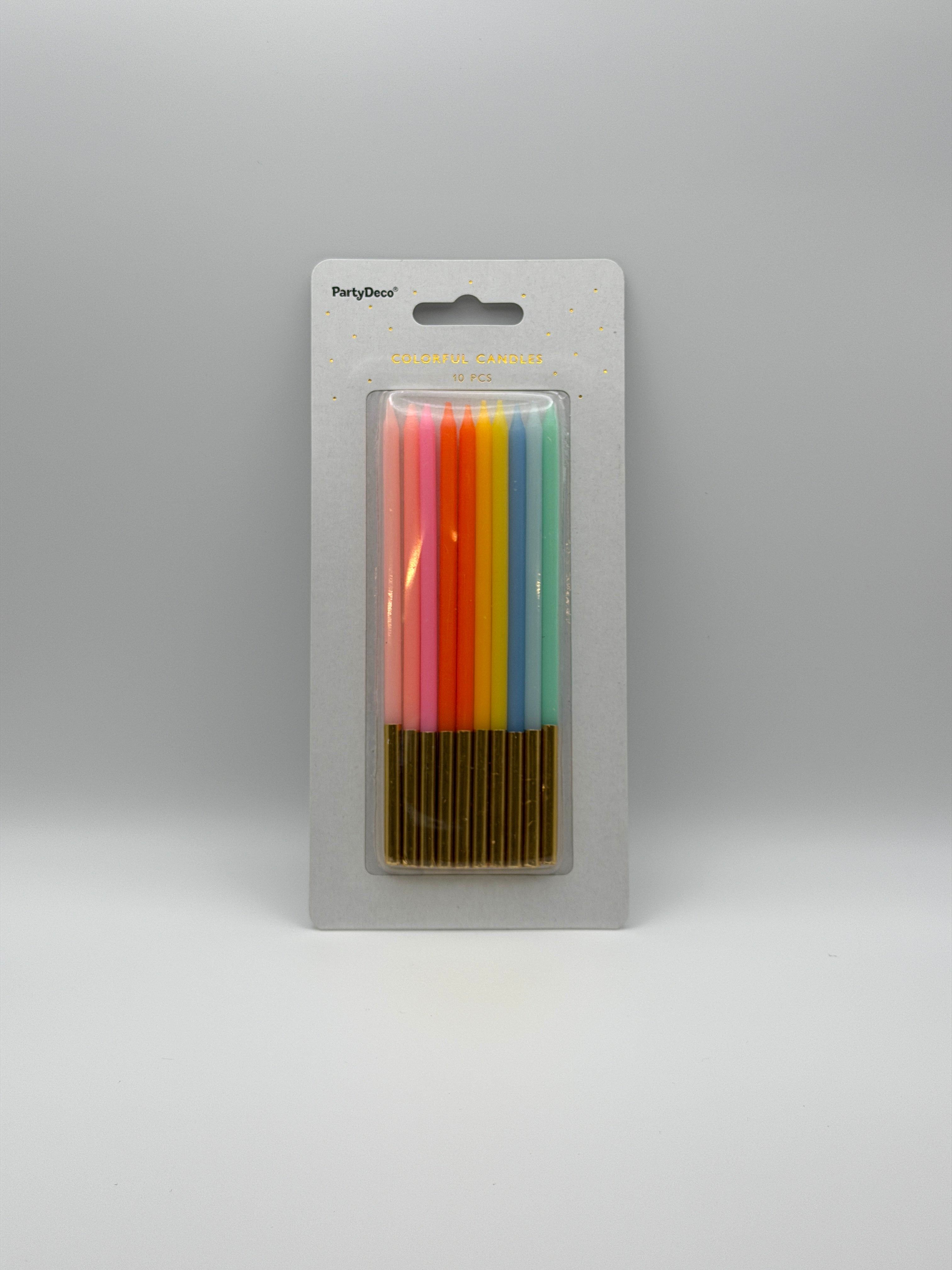 rainbow candle set